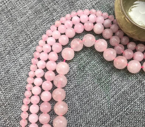 4 6 8 10 12 14 mm natural powder crystal beads DIY bracelet semi - finished products beaded beads jewelry accessories manufacturers wholesal