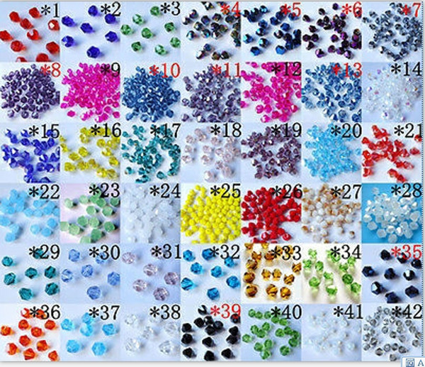 1000pcs blend color Jewelry crystal 4mm DIY Loose beads