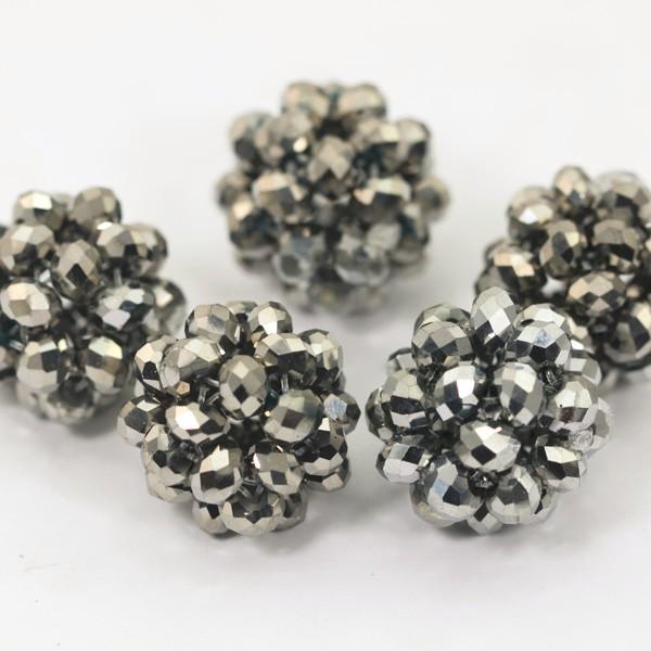 2019 amazing silver DIY bracelet set Crystal Beaded Balls Wholesale 30pcs/lot African Beads Jewelry Accessories Factory Price