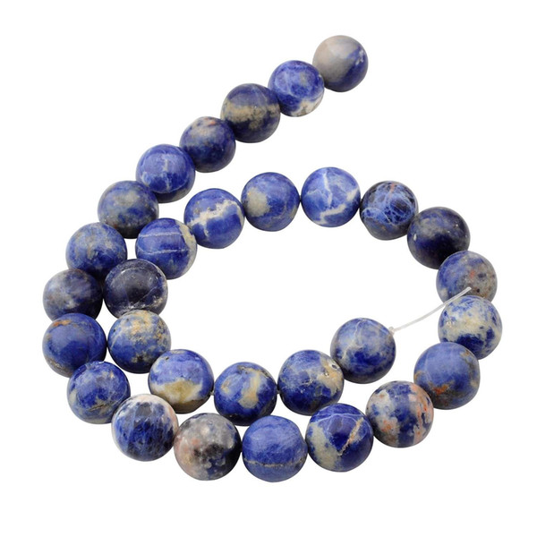 Natural Gemstone Sodalite 14mm Round Beads for DIY Making Charm Jewelry Necklace Bracelet loose 28PCS Stone Beads For Wholesales