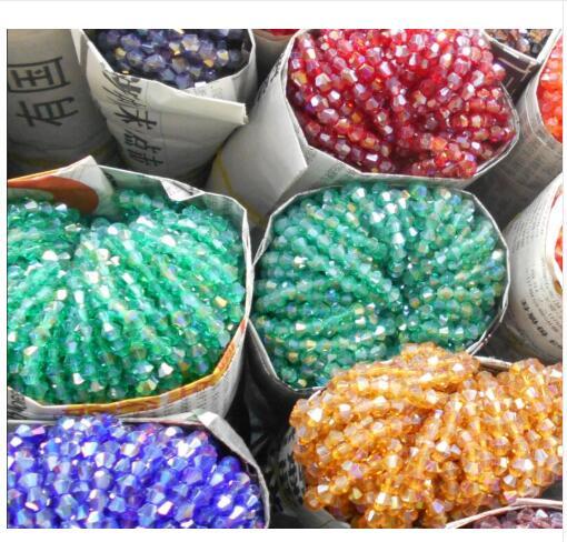 4mm 110pcs AB colors Bicone Loose Spacer Beads Glass Crystal Faceted Rondelle Bead for Jewelry making