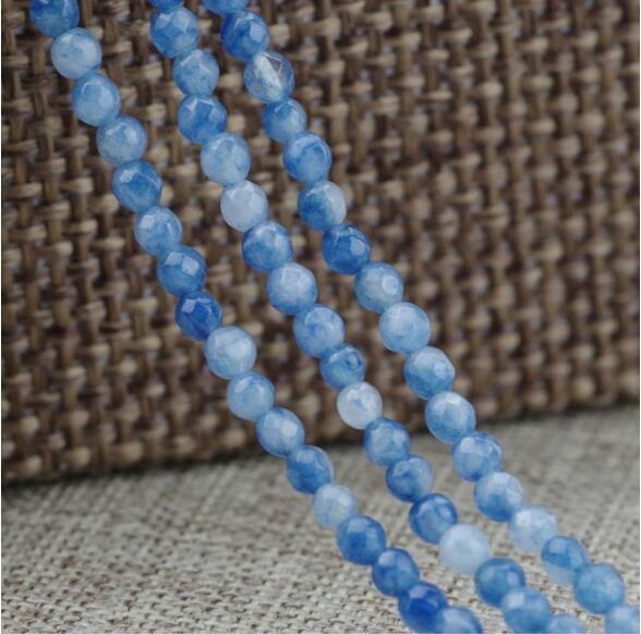 4mm Natural Faceted stone colored jade beads DIY Bracelets necklace Making Fine Charm jewelry Fashion Accessories 180pcs/Lot