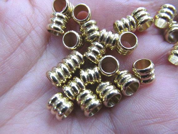 Top Quality--100pcs 6x8mm 14K gold Round ball carved spacer Beads Solid Silver,antique silver,gold,rose gold ,black mix jewelry finding