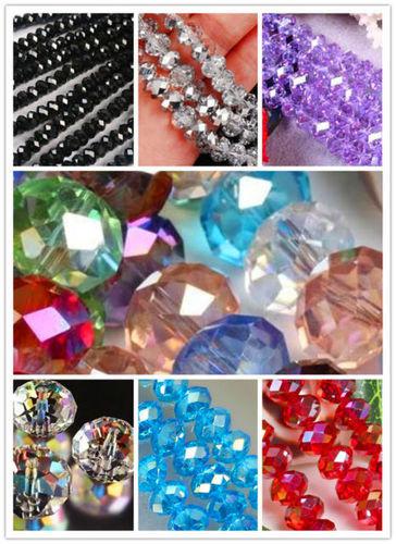 1000pcs Crystal Loose Beads 4x6mm /Eight color Free Select