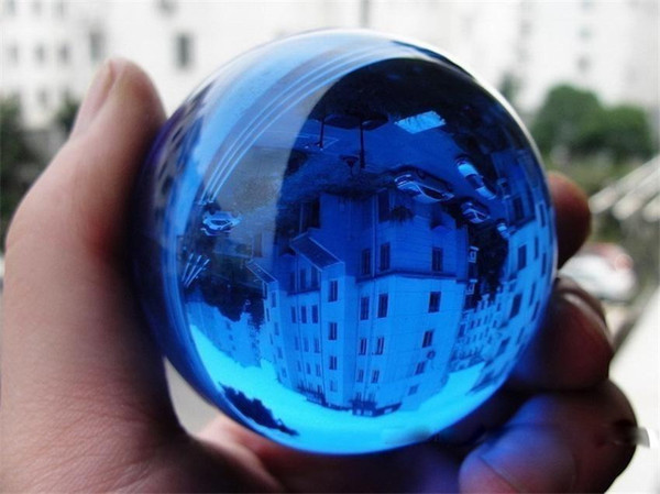 AA Asian Rare Natural Quartz Blue Magic Crystal Healing Ball Sphere 40mm + Stand