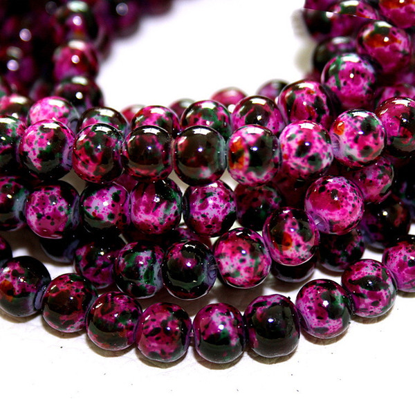 New Arrival 6MM 140pcs/lot Rose Bead Round Assorted Colorful Glass Beads For Women Bracelet making Wholesale or Retail