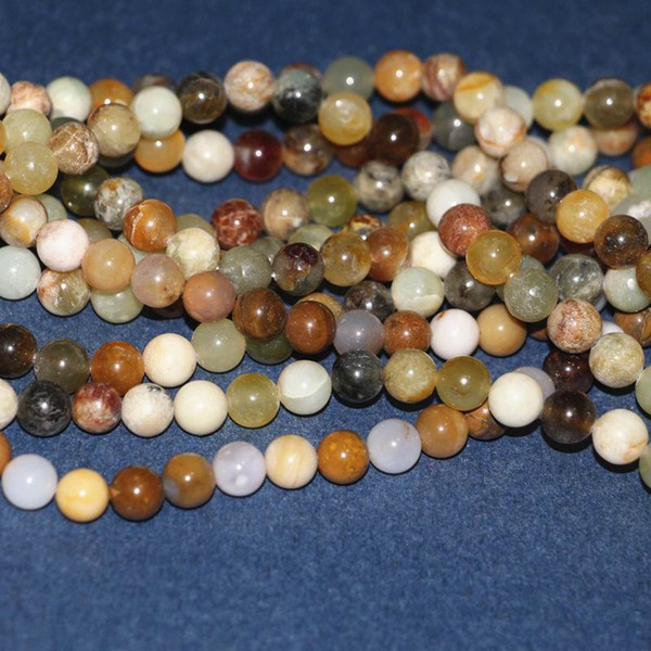 8mm semi precious stone round shape beads,Free shipping!1.2mm hole for jewelry,factory price!About 96 pieces per lot