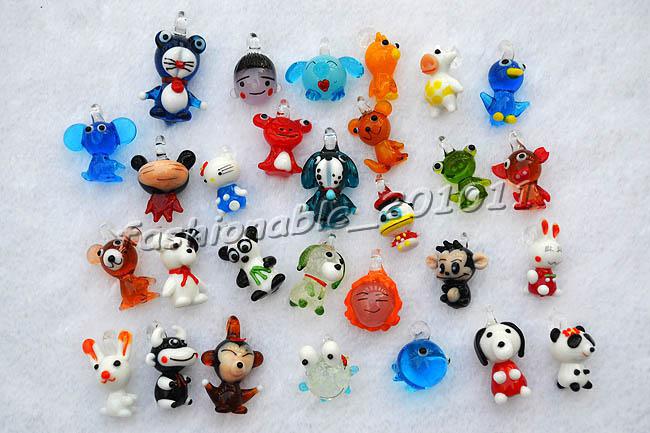 Beads Pendant jewelry Wholesale Animal Cartoon Bulk Italian venetian handmade Murano glass bead pendants DIY necklaces