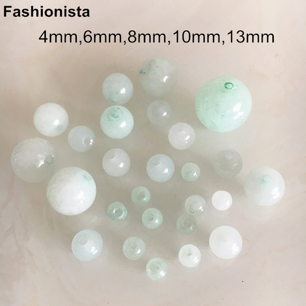 Light Green Color Round Beads 4mm,6mm,8mm,10mm,13mm Stone Beads,Wholesale Loose Beads,Jewelry Supplies