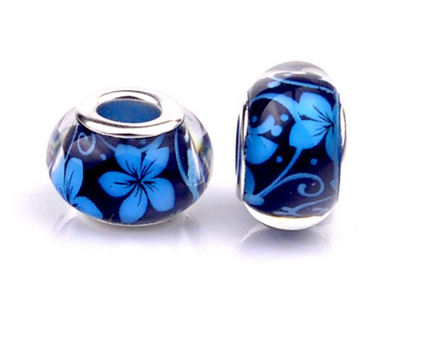 7 Colors DIY Resin Beads Fit Pandora Charms Bracelets Necklaces European Beads Jewelry Loose Beads