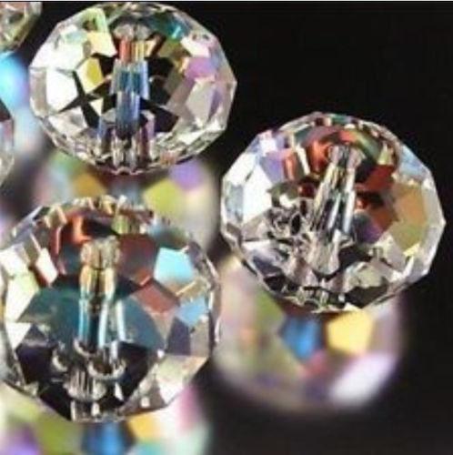 Wholesale 8 colors 4x6mm Multicolor Swarovski Crystal Loose Beads 1000pc / piece