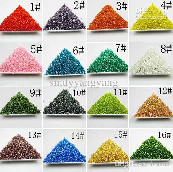 JLB 50g 2mm 16 colors Choice Fashion Charms DIY Loose Tube Czech Spacer glass Seed beads garment accessories & jewelry findings BE197