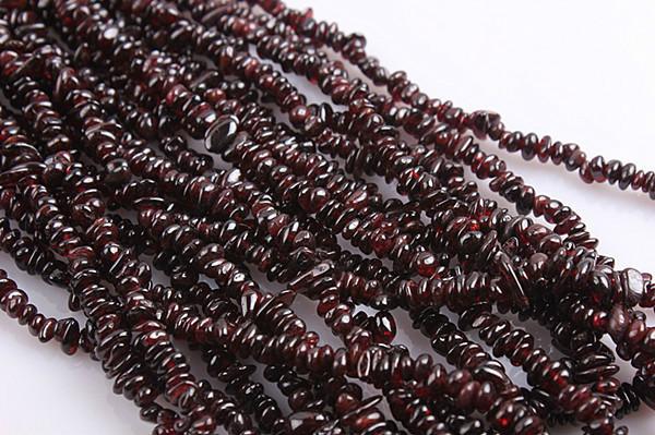 8mm Natural Garnet Chips Loose Beads Handmade Necklace For Jewelry Making 34 Inches 1Pcs