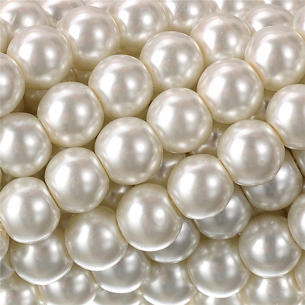 YOUS 200Pcs Czech Tiny Satin Luster Glass Pearl Round Loose Bead for Beading DIY Jewelry Making 4mm