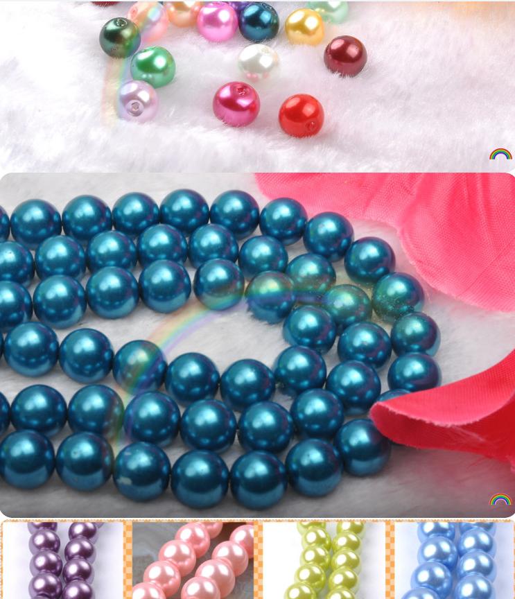 Wholesale ~ 30pcs 10MM glass pearl beads Imitation pearl - 80 colors available