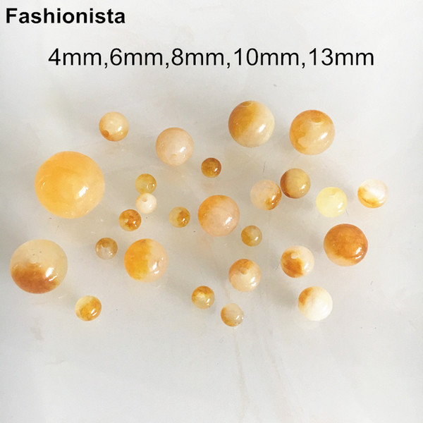 Orange Color Round Beads 4mm,6mm,8mm,10mm,13mm Stone Beads,Wholesale Loose Beads,Jewelry Supplies