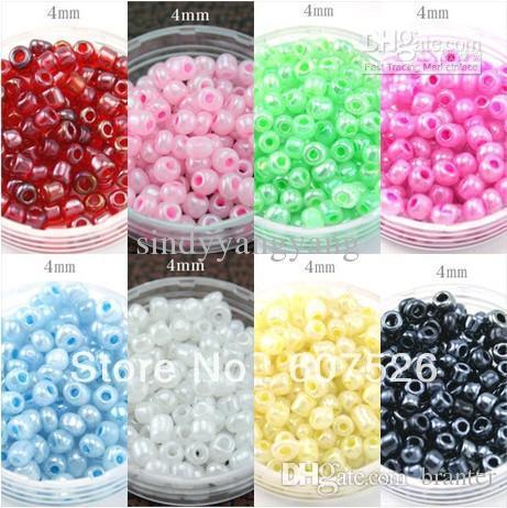 4mm about 700pcs Mixed colors DIY Czech Loose Spacer glass Seed beads garment accessories & jewelry findings