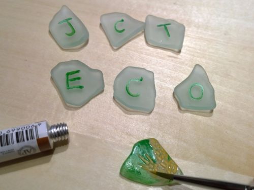 12Pcs Beer Bottle SEA GLASS undrillled beads