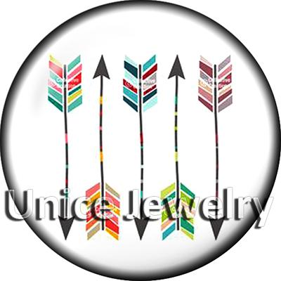 AD1304221 12/18/20mm Snap On Charms for Bracelet Necklace Hot Sale DIY Findings Glass Snap Buttons Arrow Symbol Design jewelry making