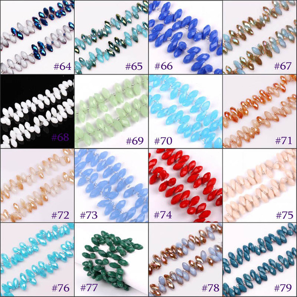 980 pcs/lot Teardrop Waterdrop loose Beads Jade color Handmade DIY Jewelry Earring Necklace Bracelet 6x12mm glass beads