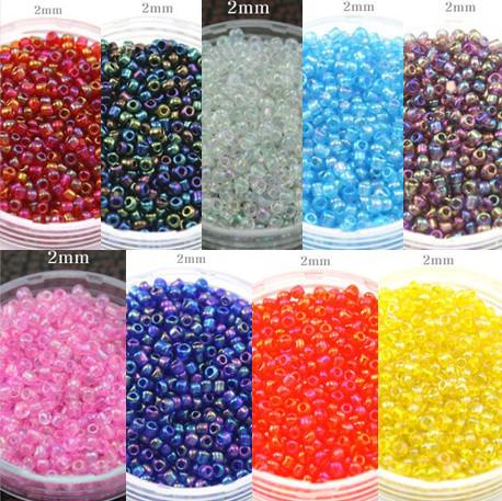 2mm 50g/lot 9 colors choice ashion Colourful Czech DIY Loose Spacer glass seed beads garment accessories&jewelry findings