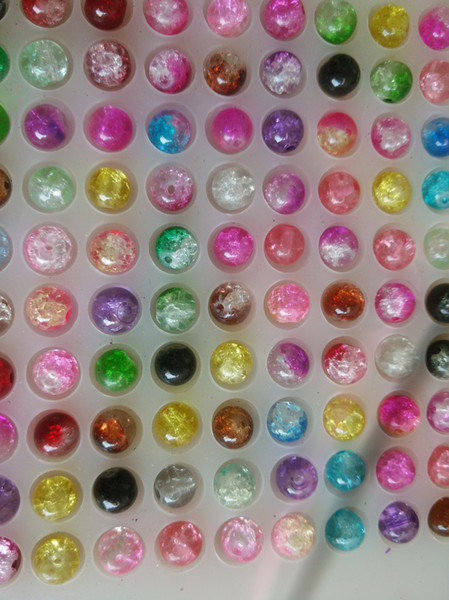 Wholesale - 100 pcs 8MM blend color glass loose