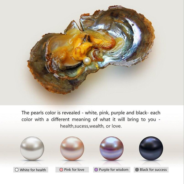 Round Oyster Pearl 6-9.5mm 2018 new Mix color big Fresh water Gift DIY Natural Pearl Loose beads Decorations Vacuum Packaging Wholesale