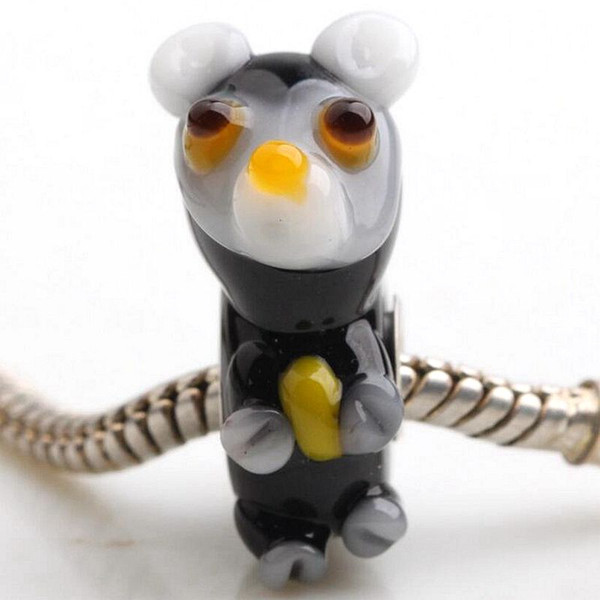 20pcs / Lot Fashion High Quality Animal Lampwork Glass Single Core Beads Fit European Bracelet Authentic Luxury DIY Jewelry Gift GSB235