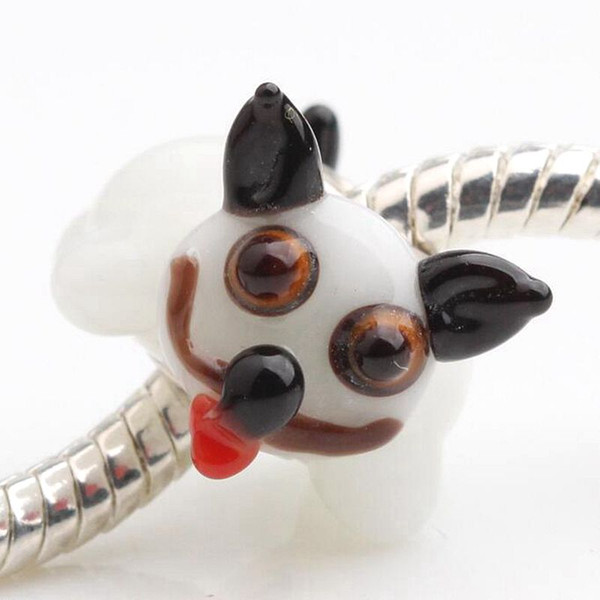 20pcs / Lot Fashion High Quality Animal Lampwork Glass Single Core Beads Fit European Bracelet Authentic Luxury DIY Jewelry Gift GSB81