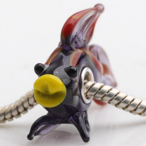 20pcs / Lot Fashion High Quality Animal Lampwork Glass Single Core Beads Fit European Bracelet Authentic Luxury DIY Jewelry Gift GSB56