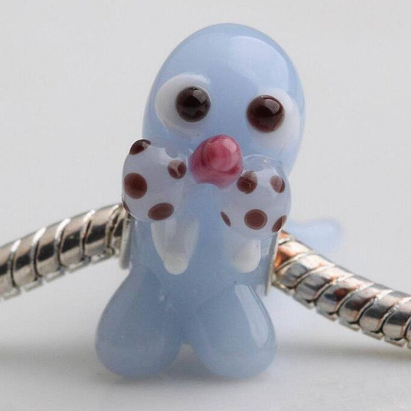 20pcs / Lot Fashion High Quality Animal Lampwork Glass Single Core Beads Fit European Bracelet Authentic Luxury DIY Jewelry Gift GSB175