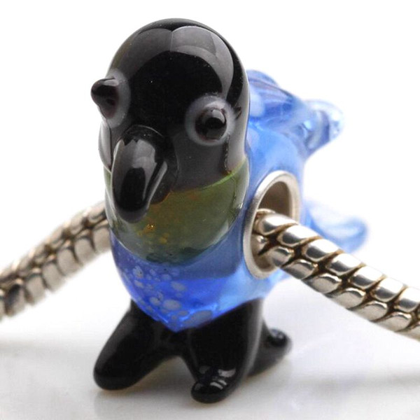 20pcs / Lot Fashion High Quality Animal Lampwork Glass Single Core Beads Fit European Bracelet Authentic Luxury DIY Jewelry Gift GSB287