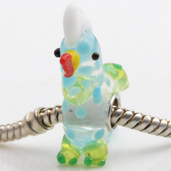 20pcs / Lot Fashion High Quality Animal Lampwork Glass Single Core Beads Fit European Bracelet Authentic Luxury DIY Jewelry Gift GSB71