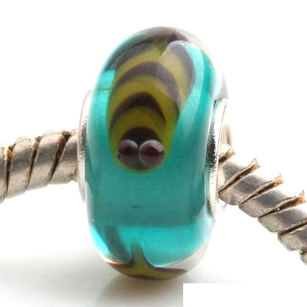 20pcs / Lot Fashion High Quality Animal Lampwork Glass Single Core Beads Fit European Bracelet Authentic Luxury DIY Jewelry Gift GSB248