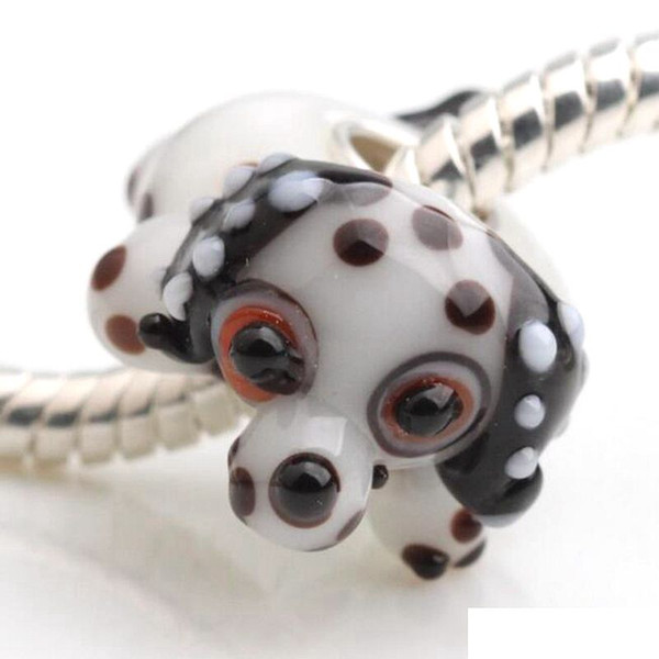 20pcs / Lot Fashion High Quality Animal Lampwork Glass Single Core Beads Fit European Bracelet Authentic Luxury DIY Jewelry Gift GSB77