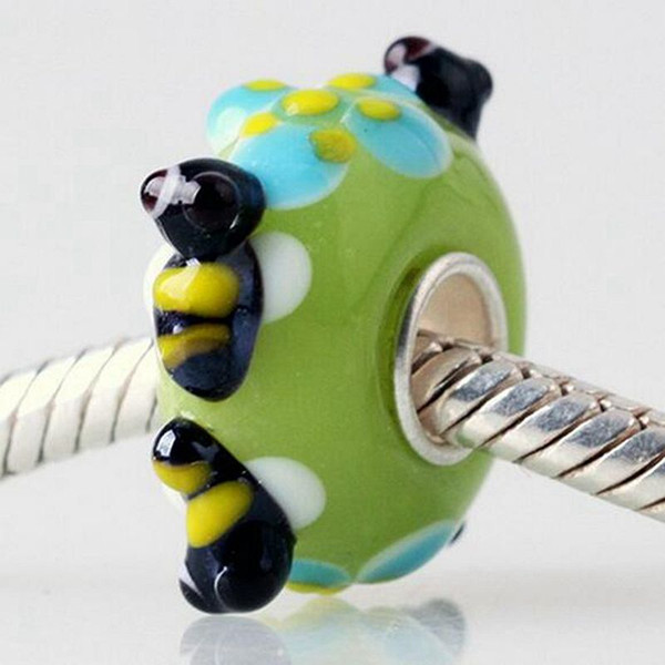 20pcs / Lot Fashion High Quality Animal Lampwork Glass Single Core Beads Fit European Bracelet Authentic Luxury DIY Jewelry Gift GSB217