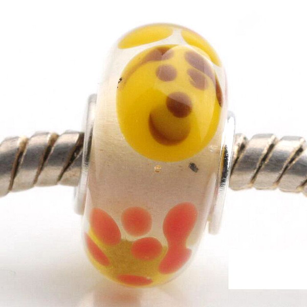 20pcs / Lot Fashion High Quality Animal Lampwork Glass Single Core Beads Fit European Bracelet Authentic Luxury DIY Jewelry Gift GSB256