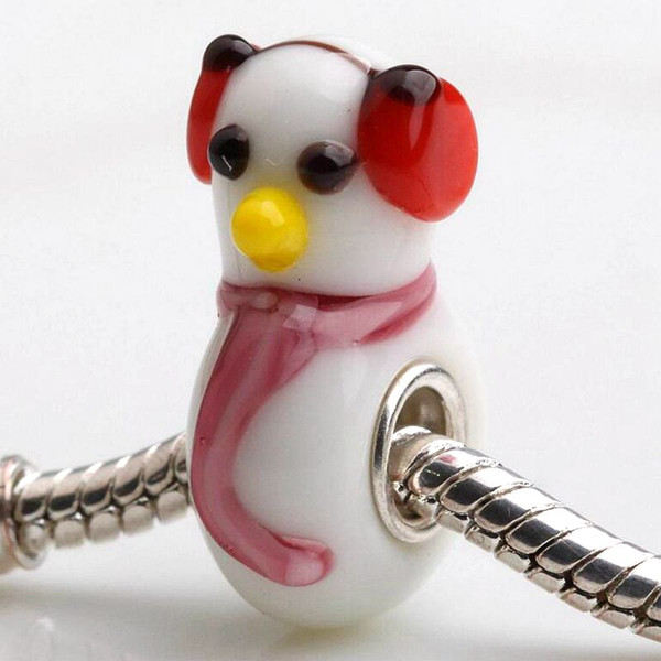 20pcs / Lot Fashion High Quality Animal Lampwork Glass Single Core Beads Fit European Bracelet Authentic Luxury DIY Jewelry Gift GSB318