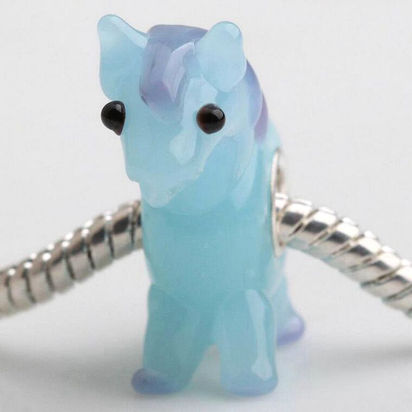 20pcs / Lot Fashion High Quality Animal Lampwork Glass Single Core Beads Fit European Bracelet Authentic Luxury DIY Jewelry Gift GSB305