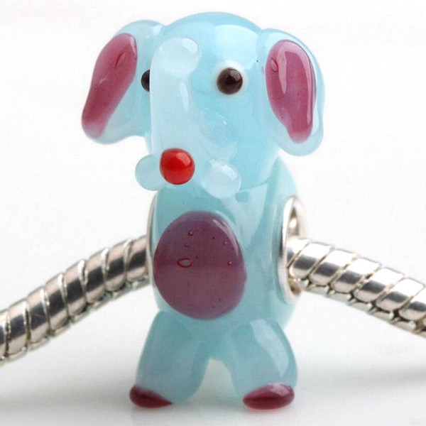 20pcs / Lot Fashion High Quality Animal Lampwork Glass Single Core Beads Fit European Bracelet Authentic Luxury DIY Jewelry Gift GSB314