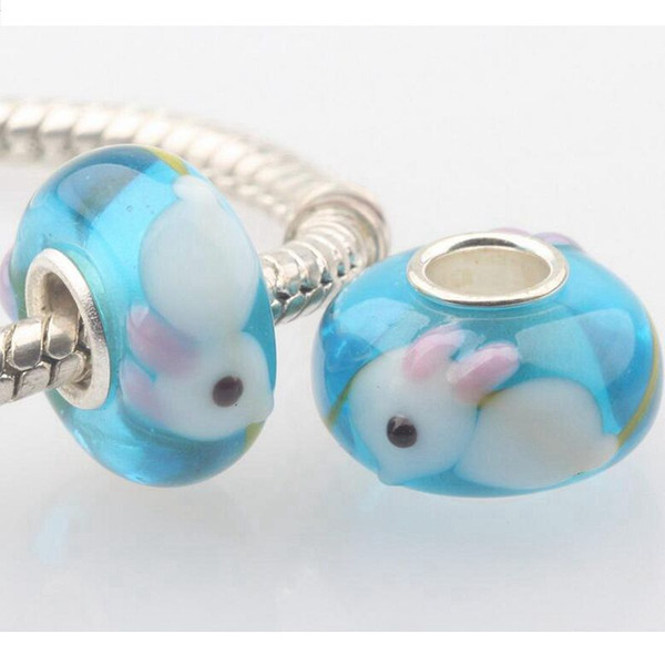 20pcs / Lot Fashion High Quality Animal Lampwork Glass Single Core Beads Fit European Bracelet Authentic Luxury DIY Jewelry Gift GSB334