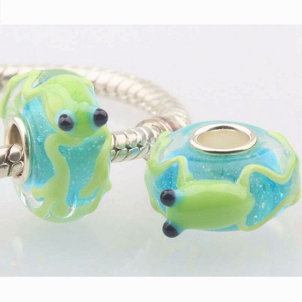 20pcs / Lot Fashion High Quality Animal Lampwork Glass Single Core Beads Fit European Bracelet Authentic Luxury DIY Jewelry Gift GSB329