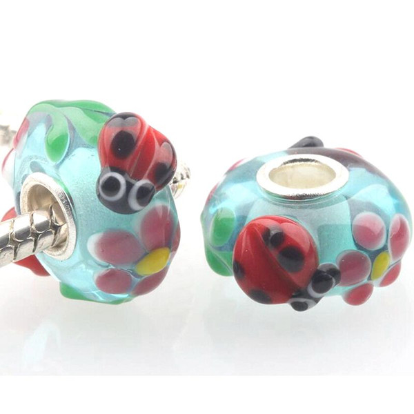 20pcs / Lot Fashion High Quality Animal Lampwork Glass Single Core Beads Fit European Bracelet Authentic Luxury DIY Jewelry Gift GSB324