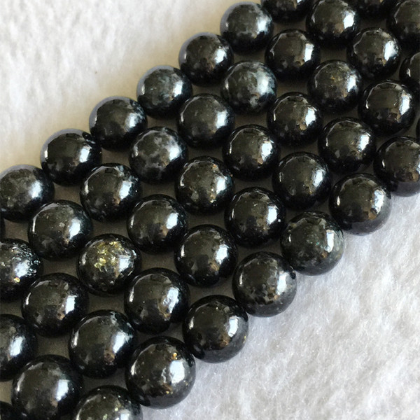 Natural Genuine Black Phlogopite Biotite Round Loose Smooth Beads 4mm 6mm 8mm 10mm 12mm 15.5