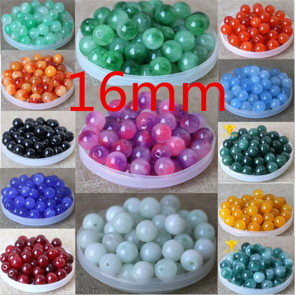 Manufacturer Direct Selling Natural Jade Loose Beads 16 mm Round Beads Hand Chain Diy Jewelry Accessories Jade Gifts Hot Sale