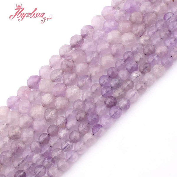 6,8mm Round Faceted Purple Amethysts Crystal Beads Natural Stone Beads For Woman DIY Necklace Jewelry Making 15