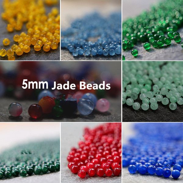 Hot Sell !Beads For Jewelry Making 2000pcs 5mm NEW Mix Color lava stone beads Loose Round Chic colorful Jade Beads DIY JewelryD111