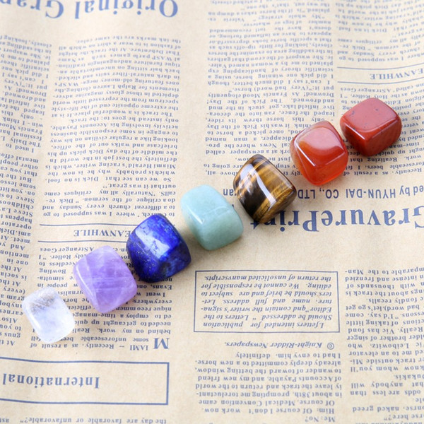 Chakra Stones Healing Crystals Healing Meditation Reiki or Palm Stones Thumb Stones and Crystal Therapy Rainbow 7 Color/Set Free DHL G670S