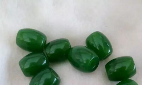 Natural Handmade Barrel Jade Beads DIY Free Shipping