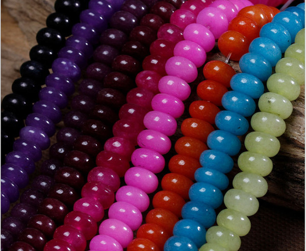 Spot colorful natural jade scattered beads natural jade septa jade semi-finished products